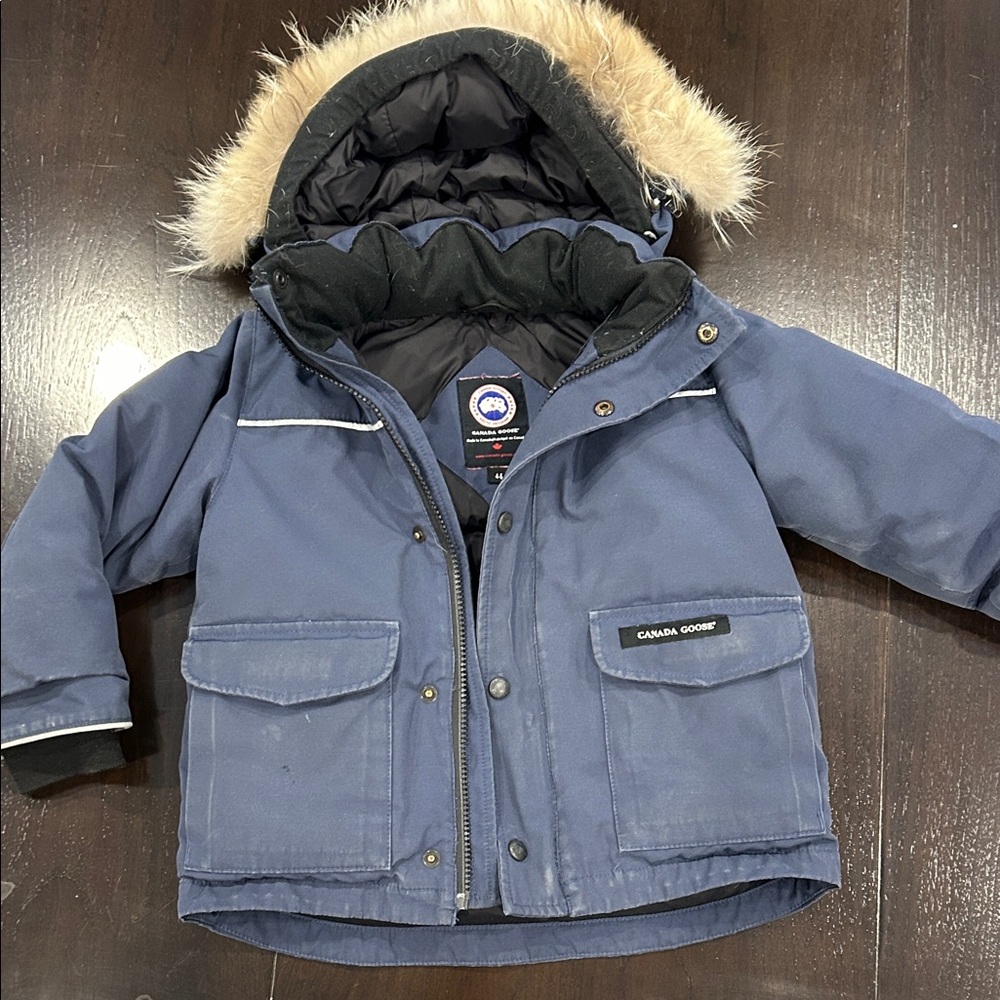 Canada Goose Navy Jacket with Fur Trim